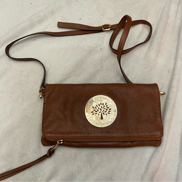 Mulberry Handbags - Mulberry genuine leather foldover crossbody